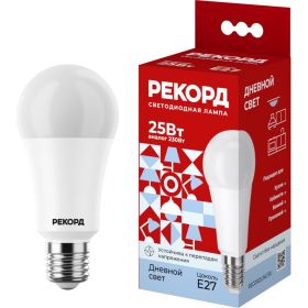 Светодиодная лампа РЕКОРД LED А70-U 25W Е27 4000К 25036 (артикул 24610365) – фото 1