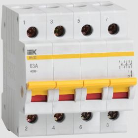Выключатель нагрузки IEK ВН-32 63А/4П ИЭК MNV10-4-063 (артикул 15164967) – фото 1