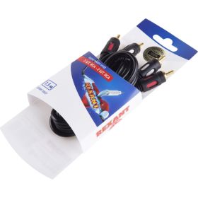 Кабель REXANT 2RCA - 2RCA 1.5 м, Gold 06-3043 (артикул 22221927) – фото 1