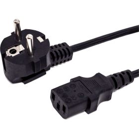 Кабель питания Filum cee 7/7-с13, 3x0.5мм?, 220в, 6a, чёрный, 1.8м FL-PC6-EU-C13-1.8M (артикул 27664752) – фото 1