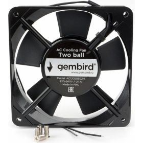 Вентилятор Gembird 120x120x25, AC, 220, подшипник, 2 pin, провод 30 см, AC12025B22H (артикул 23709333) – фото 1