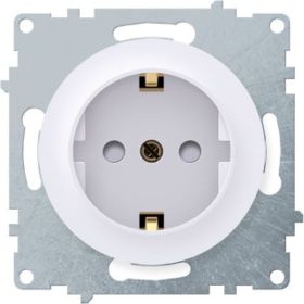 Розетка с заземлением OneKeyElectro, защитные шторки, винтовые контакты 1E10101300 2172764 (артикул 16168123) – фото 1