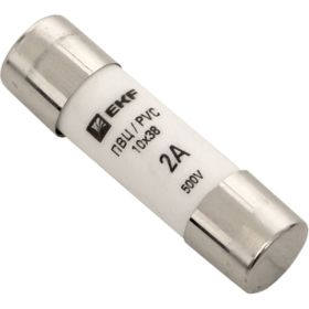 Цилиндрическая плавкая вставка ПВЦ EKF 2А 20 шт PROxima pvc-10x38-2 (артикул 16360151) – фото 1