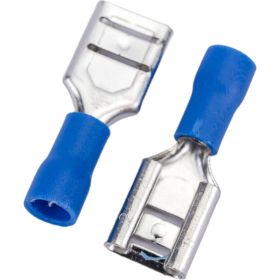 Плоская изолированная клемма REXANT, гнездо 9 мм, 1.5-2.5 кв.мм, 100 шт 08-0434 (артикул 16252293) – фото 1