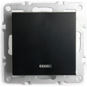 1-клавишный выключатель STEKKER c индикатором (механизм), серия Эрна, PSW10-9 49146 (артикул 27103892) – фото 1