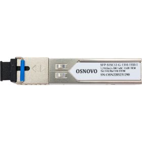 Оптический SFP модуль OSNOVO Ethernet, PoE SFP-S1SC12-G-1310-1550-I УТ-00015186 (артикул 19680196) – фото 1