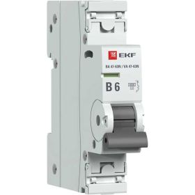 Автоматический выключатель EKF 1P 6А (B) 6кА ВА 47-63N PROxima M636106B (артикул 25561353) – фото 1