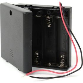 Отсек для элементов питания Robiton Bh4xAA/switch с выключателем и двумя проводами PH1 13127 (артикул 21094204) – фото 1