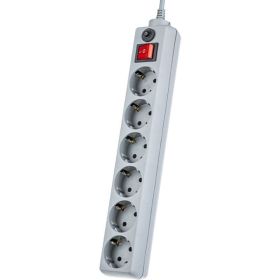 Сетевой фильтр PERFEO POWER+ 1,8м 6 розеток серый 30 012 502 (артикул 16088733) – фото 1