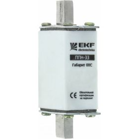 Плавкая вставка EKF ППН-33 100/80А габарит 00С EKF fus-33/100/80 (артикул 15222461) – фото 1