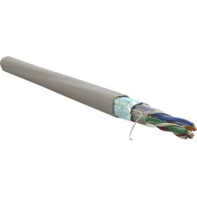 Кабель витая пара WRline WR-FTP-4P-C5E-PVC-GY экранированный F/UTP, категория 5e, 4 пары (0,50 мм), одножильный, внутренний, PVC нг(А)-LS, серый, 305 м 505751 (артикул 26746706) – фото 1