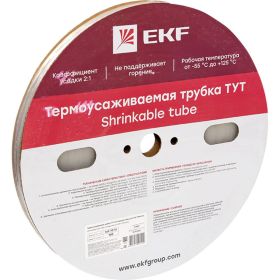 Термоусаживаемая трубка EKF ТУТ 10/5 прозрачная рулон PROxima tut-10-tr (артикул 25560669) – фото 1