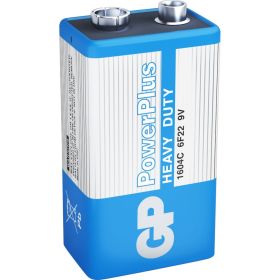 Солевая батарейка GP powerplus 9v крона - 1 шт. в пленке GP 1604CEBRA-2 (артикул 26074397) – фото 1