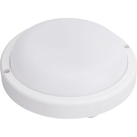 Светильник с датчиком движения Ecola LED ДПП Круг IP65 матовый белый 12W 220V 4200K 155x45 DMRV12ELC (артикул 16949863) – фото 1