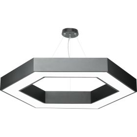 Светодиодный светильник ЭРА Geometria Hexagon SPO124B40K051 51Вт 4000К 3900Лм IP40 черный Б0050557 (артикул 19483164) – фото 1