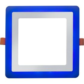 Светодиодный встраиваемый светильник LEEK квадрат, голубой цвет LE LED 2BCLS 16W 3/6K LE061300-0028 (артикул 16530341) – фото 1