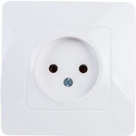 Розетка Schneider Electric BLANCA без заземления без шторок БЕЛЫЙ BLNRS000011 (артикул 16314053) – фото 1