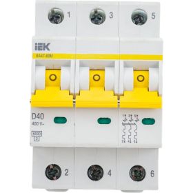 Автоматический выключатель IEK ВА47-60M 3Р 40А 6кА D MVA31-3-040-D (артикул 21319486) – фото 1