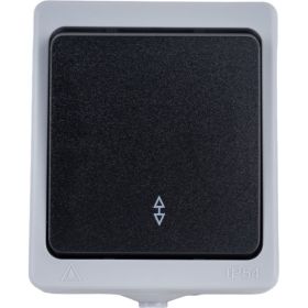 Одинарный накладной выключатель на два контакта HOROZ ELECTRIC 112-100-0007 10A/250V IP54 ATOM (1-GANG TWO WAY SWIT HRZ01001529 (артикул 23403351) – фото 1