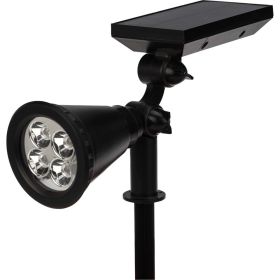 Светильник прожектор Lamper NEW AGE RGB на солнечной батарее, LED монтаж на стену, колышек 602-237 (артикул 21558268) – фото 1