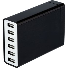 Сетевое зарядное устройство REXANT 6хusb, 1000ma, черное 16-0287 (артикул 26566028) – фото 1