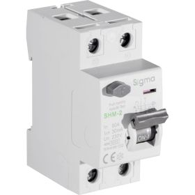 Выключатель дифференциального тока Sigma Elektrik ВДТ (УЗО) AC 2P 30mA 6kA 80A SHM2080030 (артикул 26963132) – фото 1