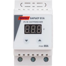 Реле напряжения DEVOLT БАРЬЕР-81A, 17,5кВт, 80А, БАРЬЕР81 (артикул 26024447) – фото 1