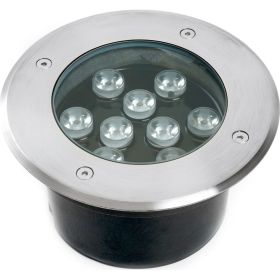Светодиодный тротуарный (грунтовый) светильник FERON SP2803 9LED, 4000К ,10W, AC12V D160xH90mm,вн.диаметр:110mm,IP67 48347 (артикул 25676283) – фото 1