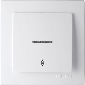 1-клавишный проходной выключатель Nilson СУ с подсветкой, TOURAN-ALEGRA-THOR, белый 24111008 (артикул 25022781) – фото 1
