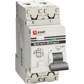 Дифференциальный автомат EKF PROxima АД-32 тип А, 1P+N, 63А/30мА, SQ DA32-63-30-a-pro (артикул 16040484) – фото 1