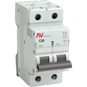 Автоматический выключатель EKF AV-6 2P 20A C 6kA AVERES SQmcb6-2-20C-av (артикул 16040696) – фото 1
