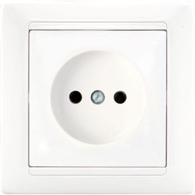 Розетка Bylectrica 1-местная СУ, серия СТИЛЬ, белый, РС16-305 (артикул 17383134) – фото 1