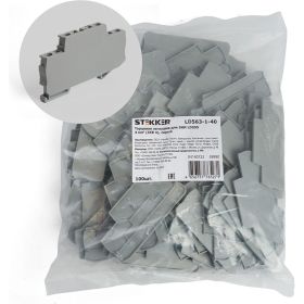 Торцевая заглушка для ЗНИ LD555 STEKKER 4 мм2 (JXB 4), серый LD563-1-40 39990 (артикул 24982905) – фото 1