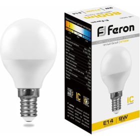 Светодиодная лампа FERON 9W 230V E14 2700K, LB-550 25801 (артикул 15745517) – фото 1