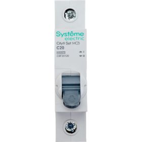 Автоматический выключатель Systeme Electric City9 set ав с 20а 1p 4.5ka 230в C9F34120 (артикул 26625842) – фото 1