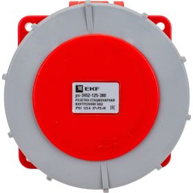 Стационарная внутренняя розетка EKF 3452 3Р+РЕ+N 125А 380В IP67 PROxima SQps-3452-125-380 (артикул 16210616) – фото 1