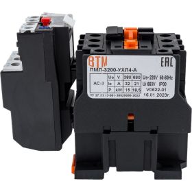Пускатель ВТМ (S) ПМЛ-3200-32А-220АС-(1з)-РТЛ1023-2(23,0-32,0А)-УХЛ4-А ВТМ00040358 (артикул 23759943) – фото 1