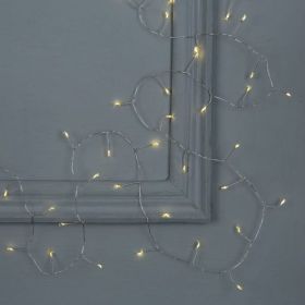 Гирлянда-нить Luazon ROSA Мишура, IP20, 2 м, Н.С. LED-50-6V, 2хCR2032, фиксинг, теплый белый 5198397 (артикул 19296408) – фото 1