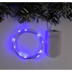 Гирлянда-нить Luazon ROSA, IP20, 1 м, Н.С. LED-10-6V, 2хCR2032, фиксинг, синий 5198291 (артикул 19297218) – фото 1