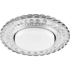 Встраиваемый светильник для натяжных потолков с белой LED подсветкой Feron CD4024 GX53 прозрачный, 29538 (артикул 16006168) – фото 1