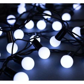 Гирлянда-нить Luazon DCR, IP44, шарики d 1.5 см, 10 м, Н.Т. LED-100-220V, 8 режимов, белый 671565 (артикул 19295910) – фото 1