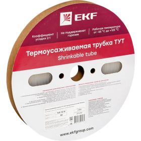 Термоусаживаемая трубка EKF ТУТ 12/6 прозрачная рулон PROxima tut-12-tr (артикул 25561473) – фото 1