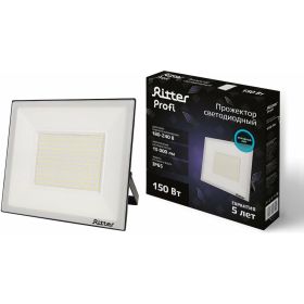 Светодиодный прожектор RITTER серия PROFI 230В 150 Вт 6500К 15000Лм IP65 черный 53411 6 (артикул 23833959) – фото 1