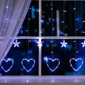 Бахрома Luazon DECOR Сердце, IP20, Ш2.4 м, В0.9 м, Н.С. LED-186-220V, 8 режимов, белый 4356977 (артикул 19581306) – фото 1