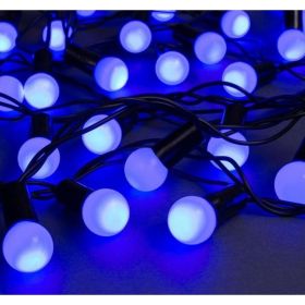 Гирлянда-нить Luazon DCR, IP44, шарики d 1.5 см, 10 м, Н.Т. LED-100-220V, 8 режимов, синий 671563 (артикул 19296330) – фото 1
