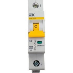 Автоматический выключатель IEK ВА47-60M 1Р 4А 6кА B MVA31-1-004-B (артикул 21319348) – фото 1