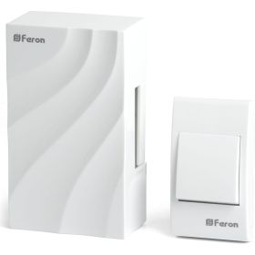 Проводной звонок с кнопкой FERON db-102 электромеханический слоновая кость 230v, 48806 (артикул 29340908) – фото 1