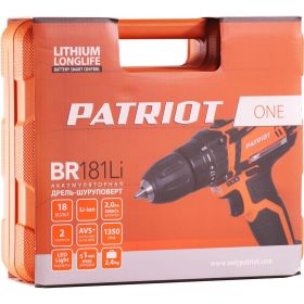 Аккумуляторная дрель-шуруповерт PATRIOT THE ONE BR 181Li 180201425 (артикул 15590745) – фото 7