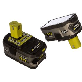 Набор Ryobi ONE+ RC18120-250 5133003364 аккумулятор (18 В; 5.0 А*ч; Li-Ion) 2 шт.&nbsp;и зарядное устройство RC18120 (артикул 15643676) – фото 5