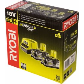 Набор Ryobi ONE+ RC18120-250 5133003364 аккумулятор (18 В; 5.0 А*ч; Li-Ion) 2 шт.&nbsp;и зарядное устройство RC18120 (артикул 15643676) – фото 2
